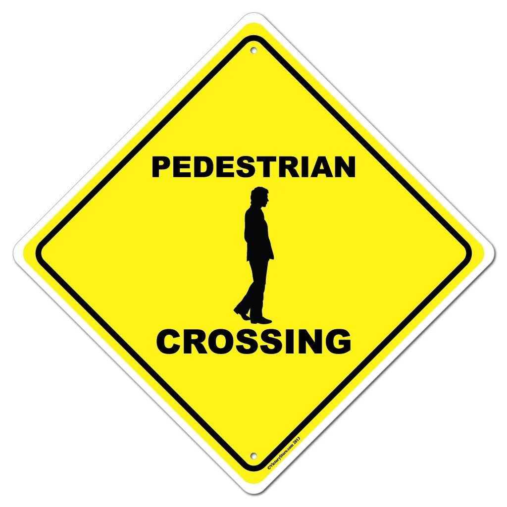 Pedestrian Crossing Sign or Sticker - Image 2