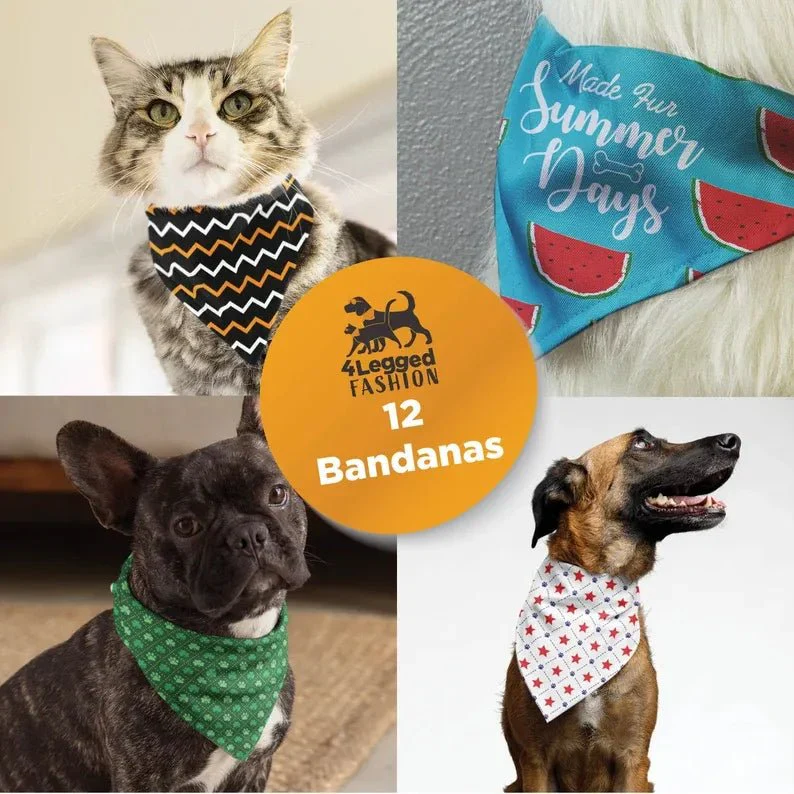 Pet Bandanas | Set of 12