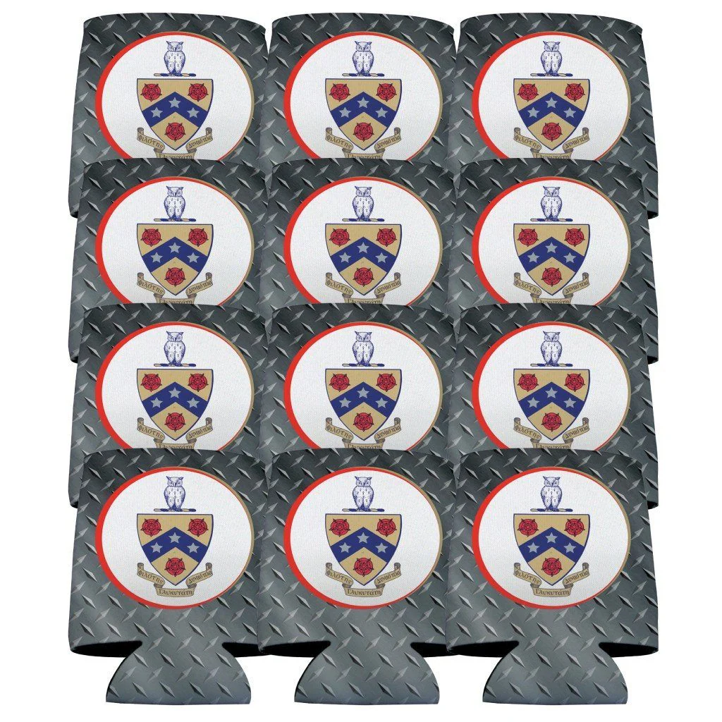 Phi Gamma Delta Crest & Steel Plate Can Cooler Set - Image 2