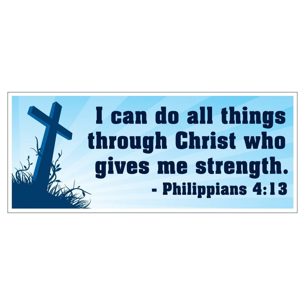 Philippians 4:13 Bumper Magnet Pair- 3.75 x 9 - Image 2