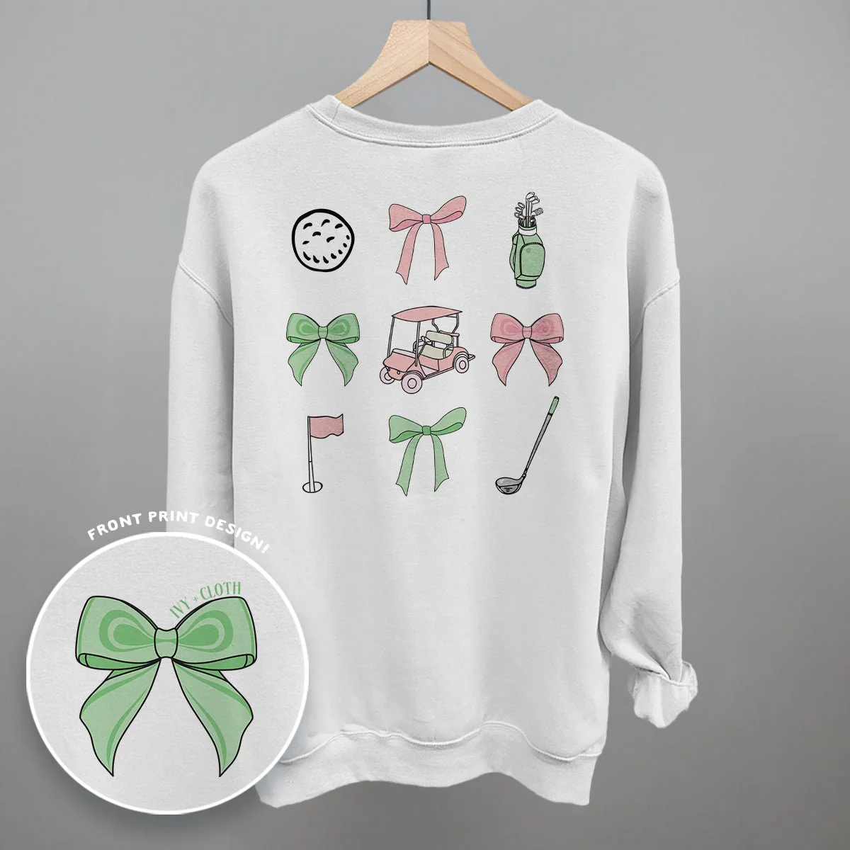 Pink & Green Golf Doodles (Back Print) T-shirt - Image 5