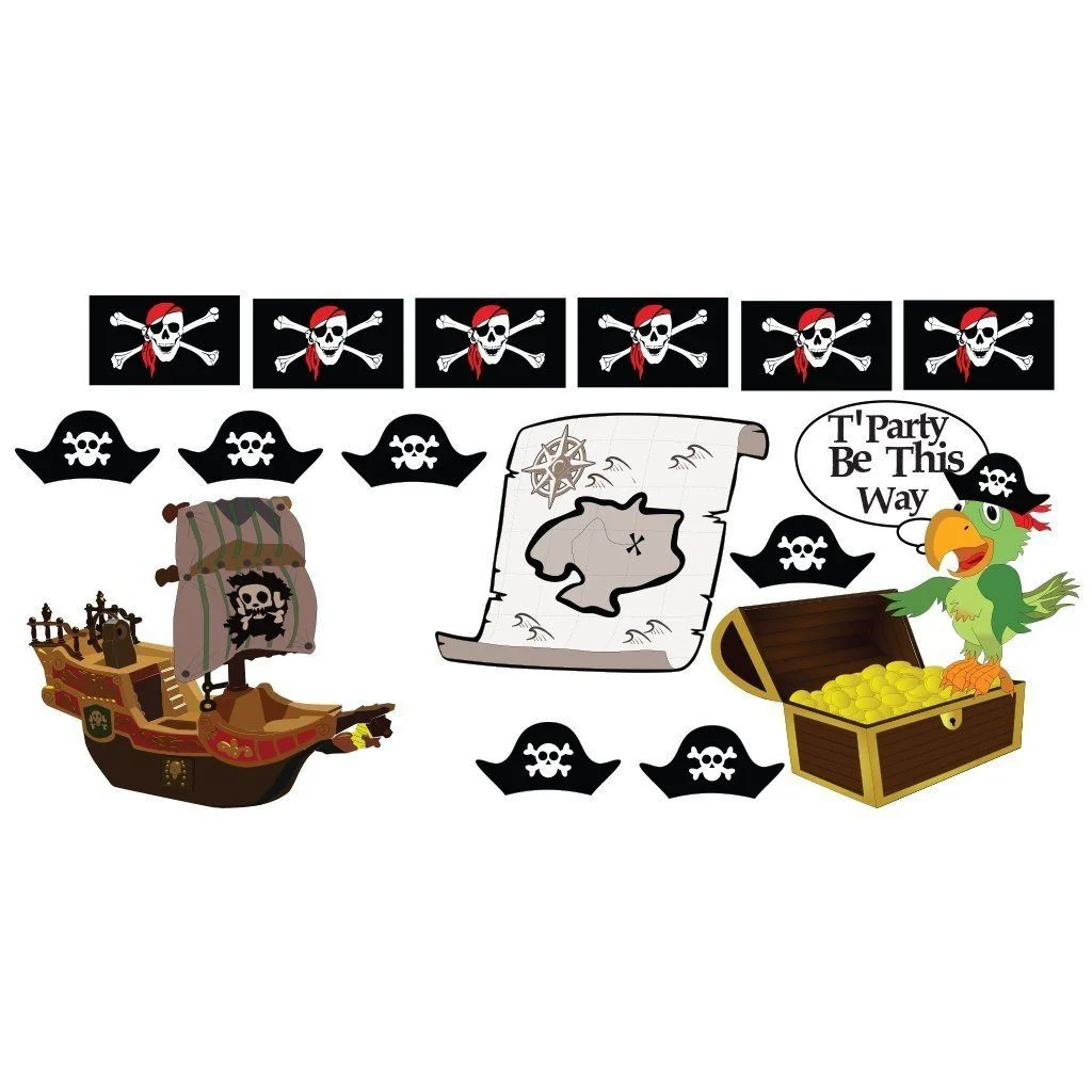 Pirate Birthday Party Pathway Markers Yard Card 15 piece set - Image 2