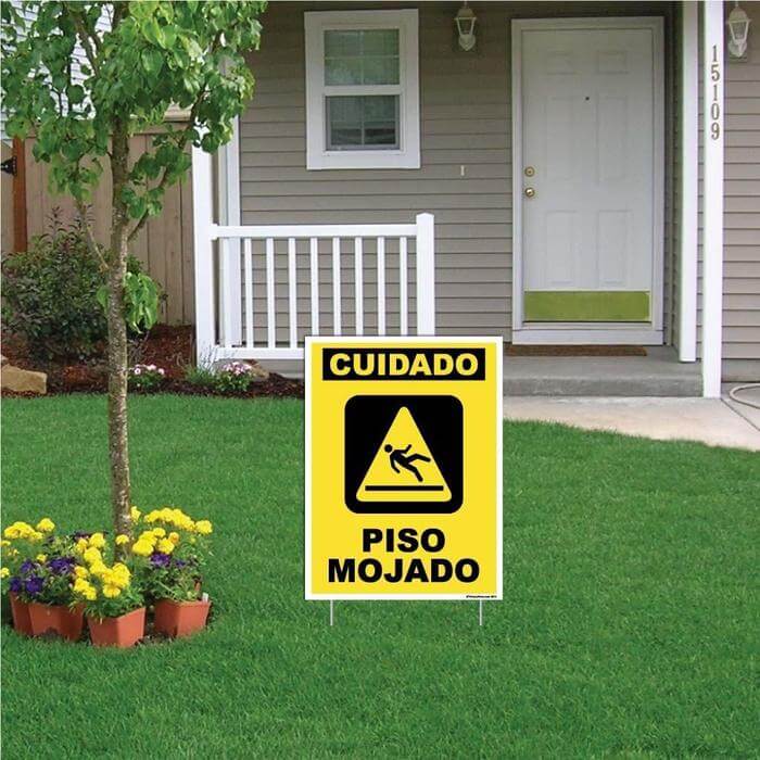 Piso Mojado Cuidado (Caution Wet Floor) Sign or Sticker - Image 3