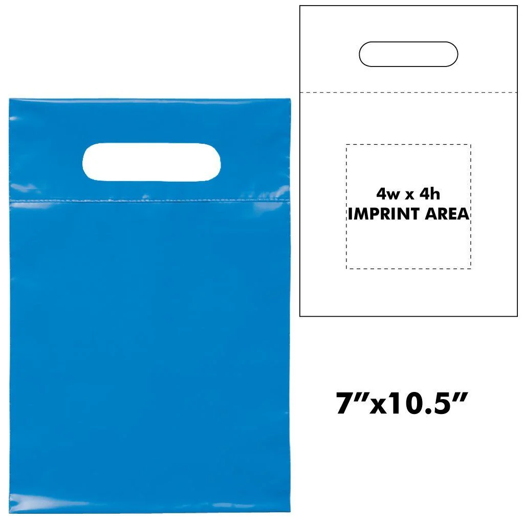 Plastic Die Cut Handle Bags | 9.5"H x 14"H - Image 3