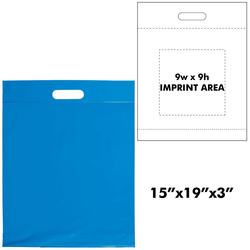 Plastic Die Cut Handle Bags | 9.5"H x 14"H - Image 7