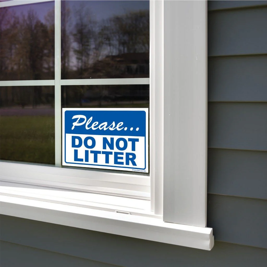 Please Do Not Litter Sign or Sticker - #14 - Image 6