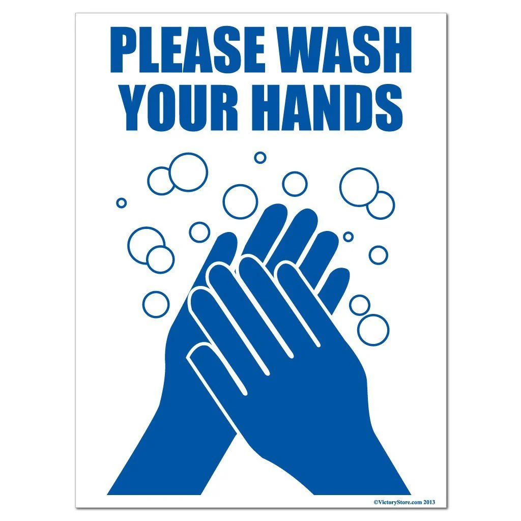 Please Wash Your Hands Sign or Sticker - Image 2