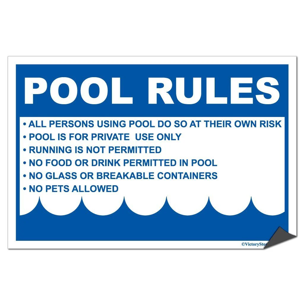 Pool Rules Horizontal Signage | Horizontal - Image 6