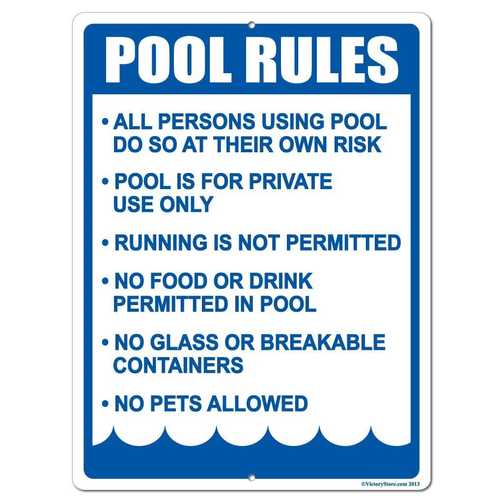 Pool Rules Sign or Sticker - #1 - Image 4