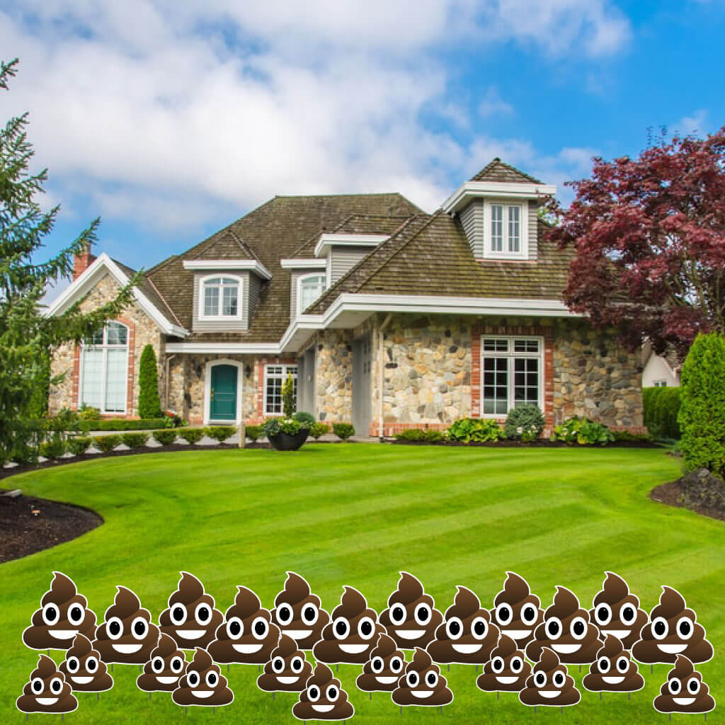 Poop Emoji Yard Sign Decoration Set of 26