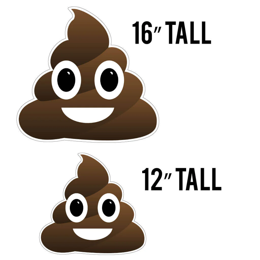 Poop Emoji Yard Sign Decoration Set of 26 - Image 2