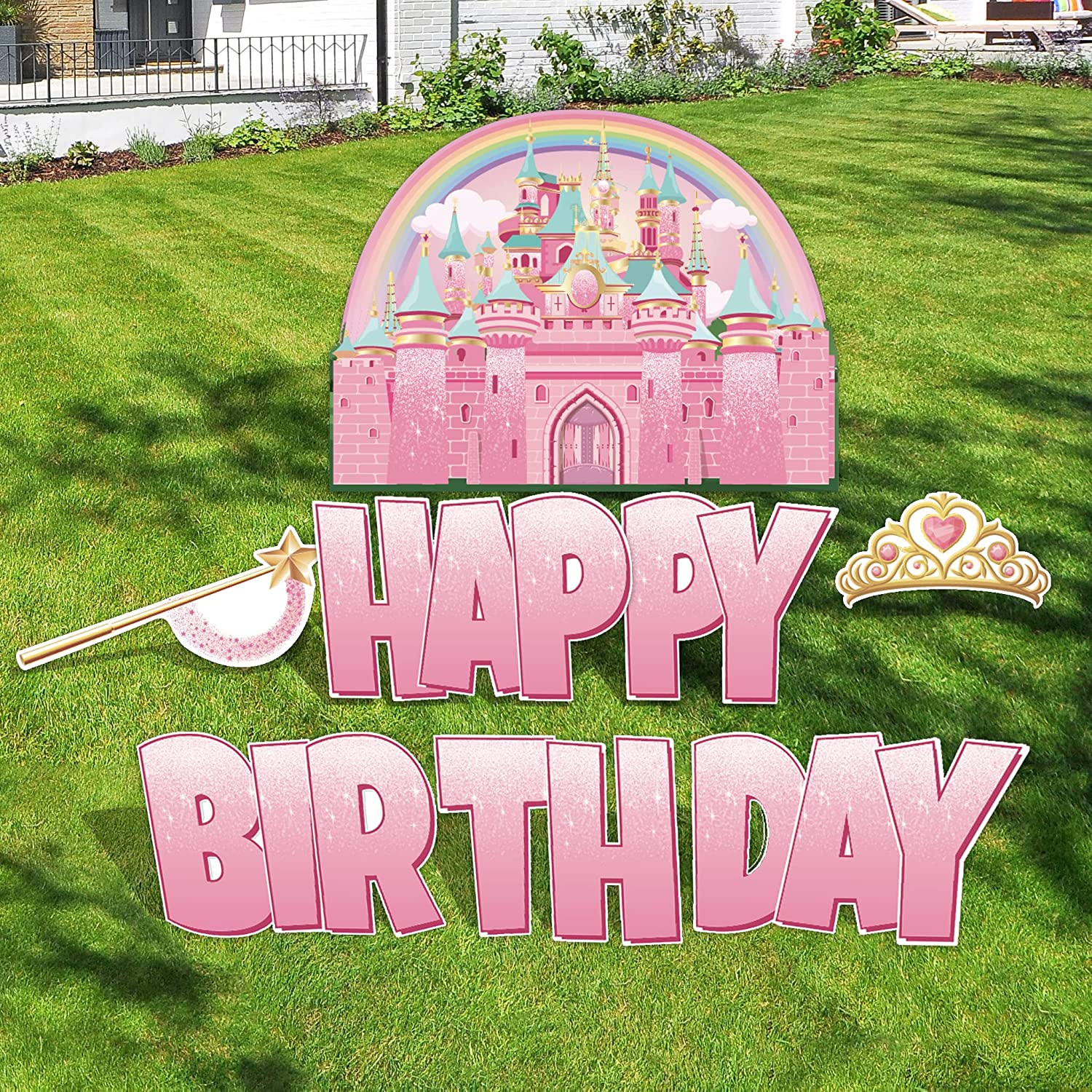 Princess Birthday Yard Signs Quick Set