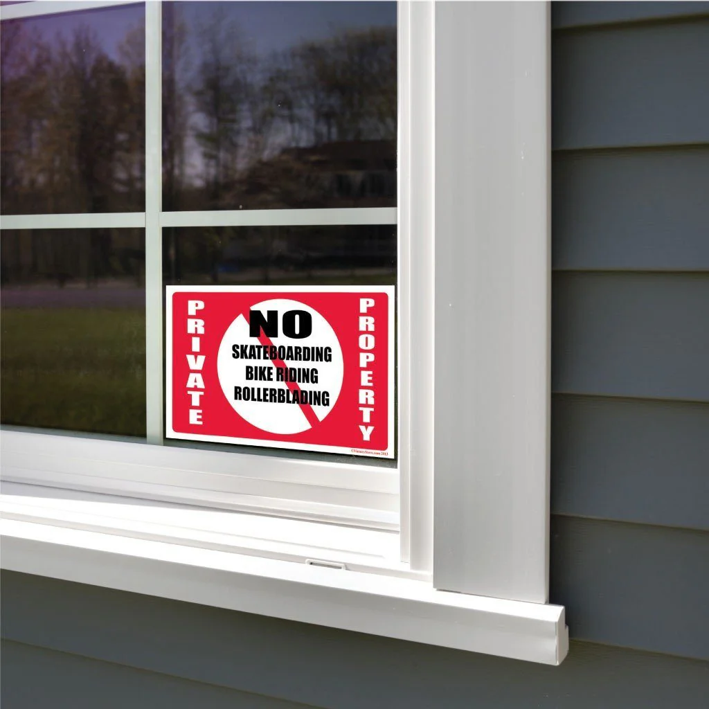 No Skateboarding, Bike Riding, Rollerblading Signs or Stickers - Image 12