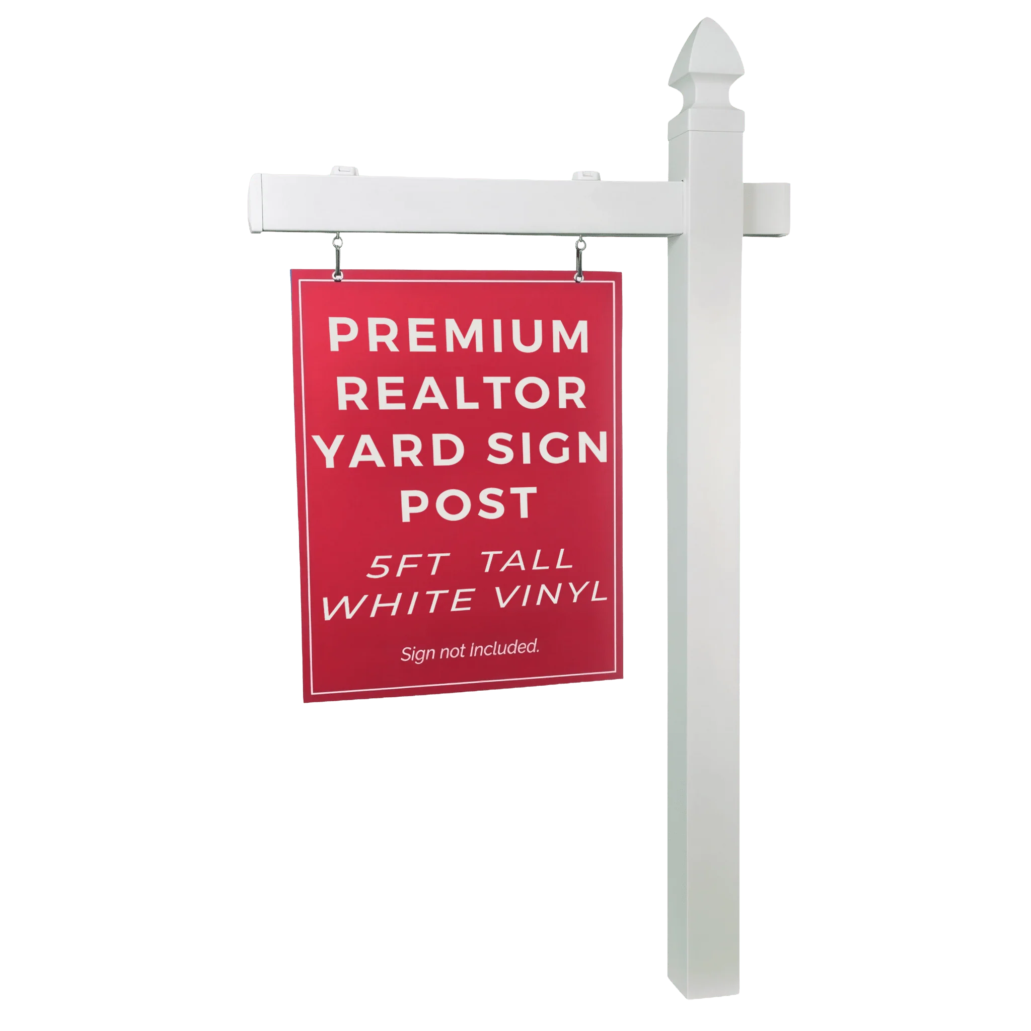 5ft Professional Real Estate Vinyl L-Frame Post 36" W, with Sliding Clips - Image 6