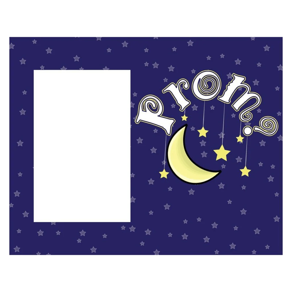 Moon and Stars "Prom? Promposal Picture Frame - Image 2