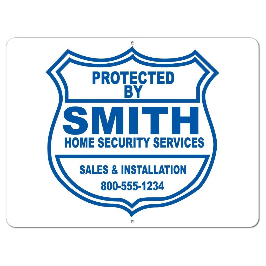 Protected by Smith Home Security Services Sign or Sticker - Image 3