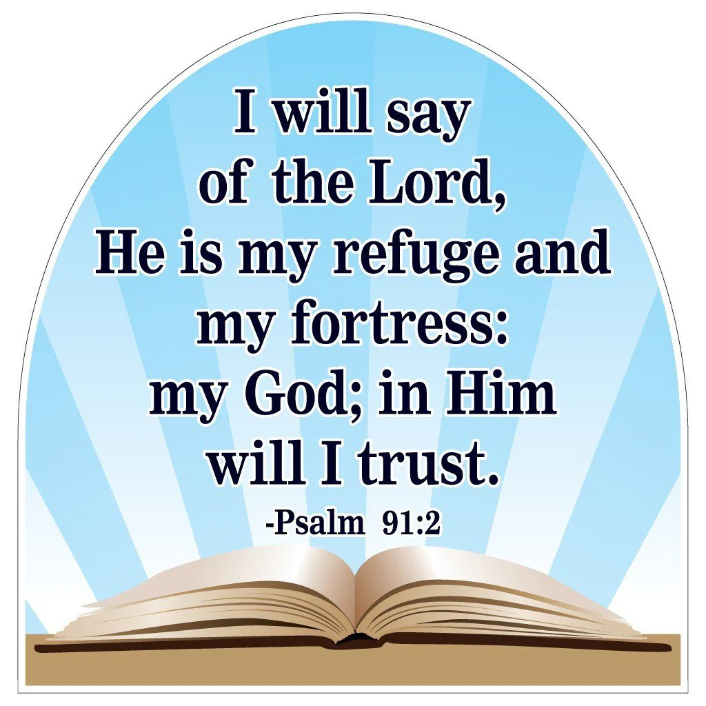 Psalms 91:2 Shaped Yard Sign - Image 2