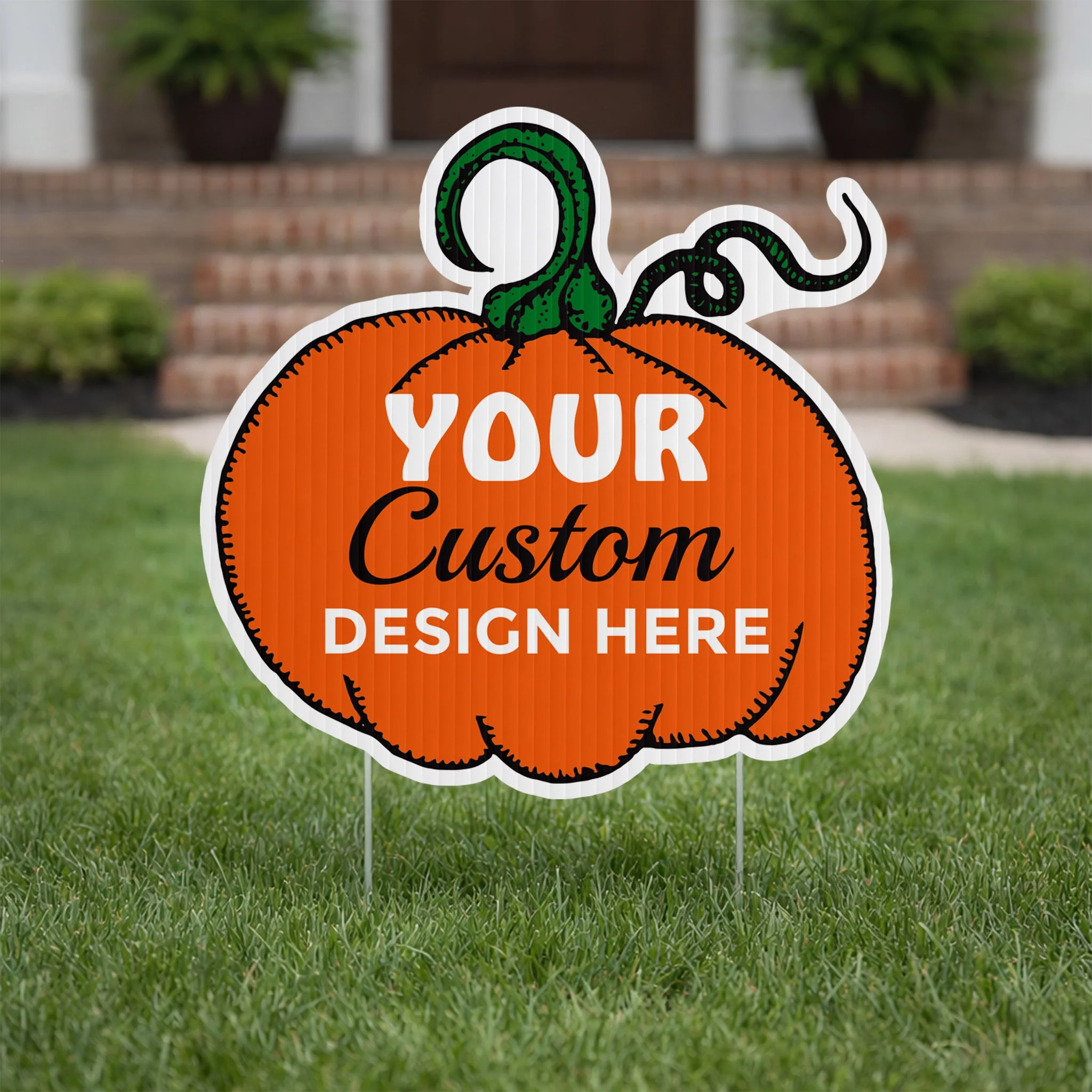 22x22" Pumpkin Shaped Yard Sign
