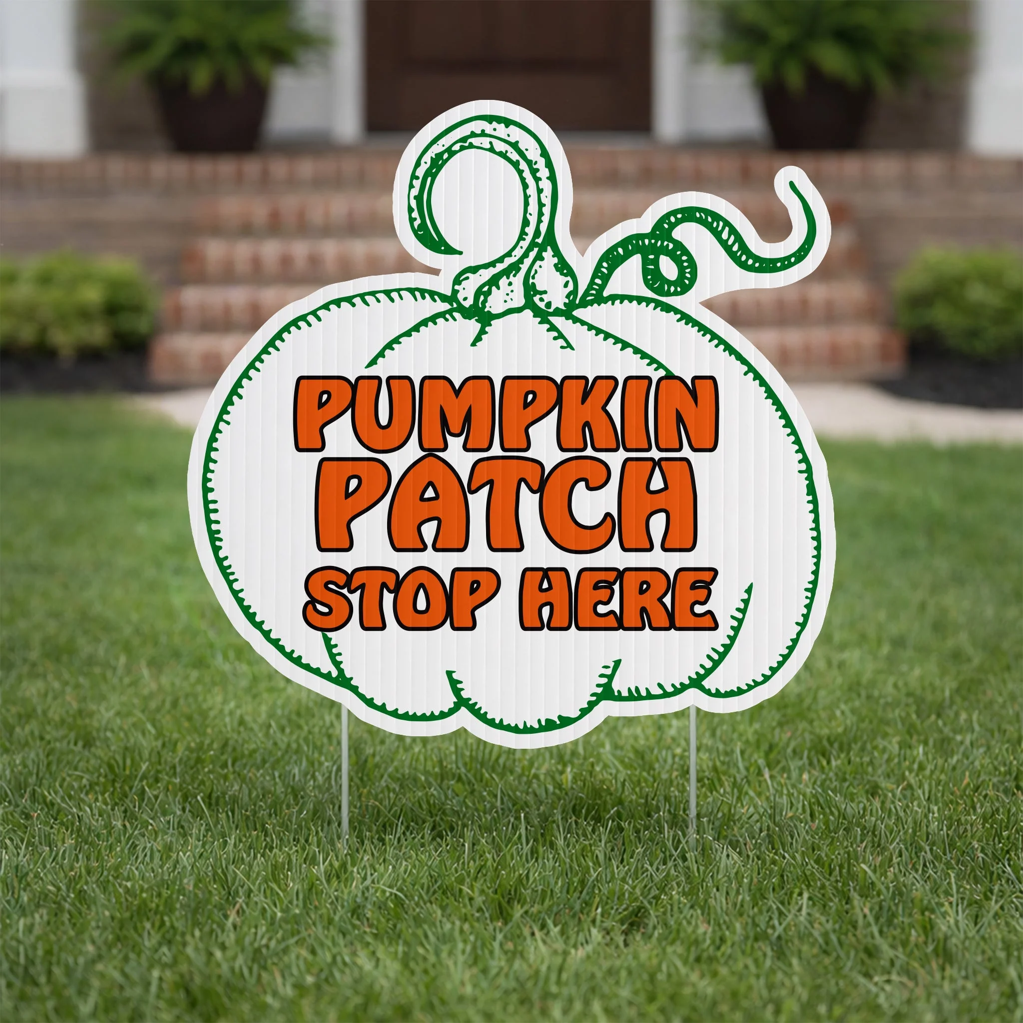 22x22" Pumpkin Shaped Yard Sign - Image 4
