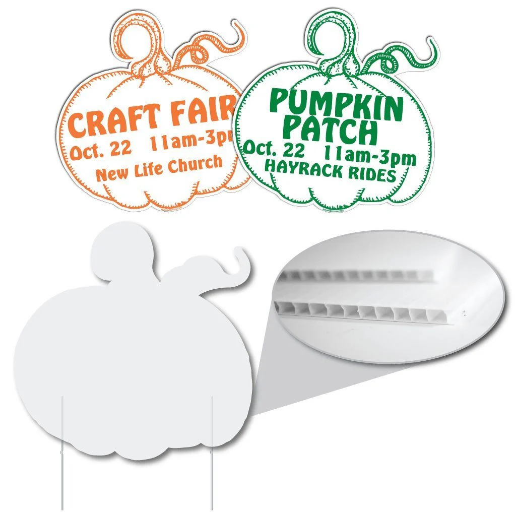 22x22" Pumpkin Shaped Yard Sign - Image 5