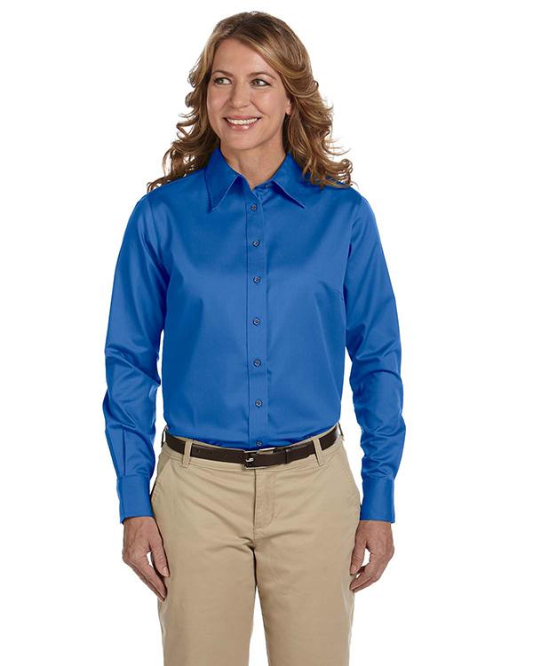 QCR Ladies' Twill Blend Button Down Shirt with Stain-Release - Image 7
