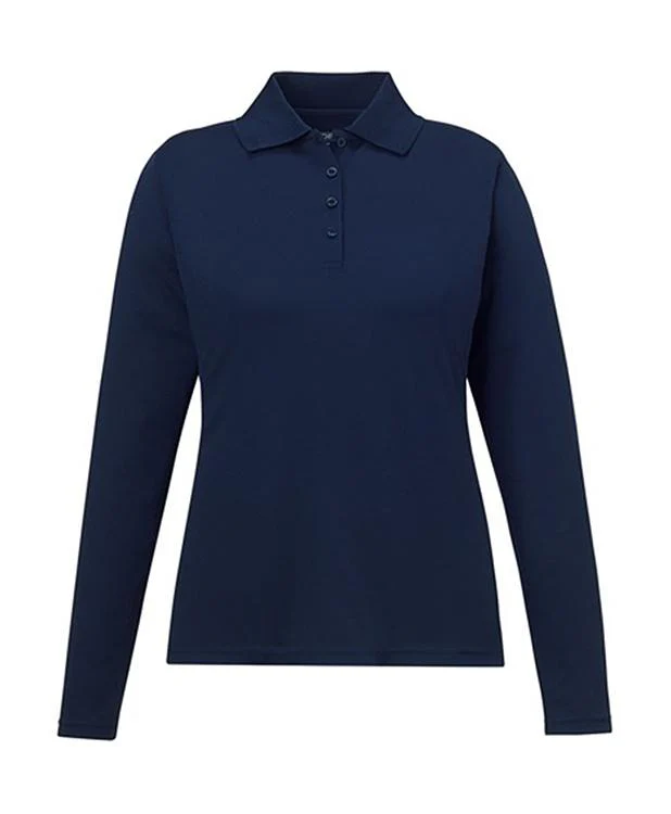 QCR Ladies' Performance Long-Sleeve Piqué Polo - Image 3