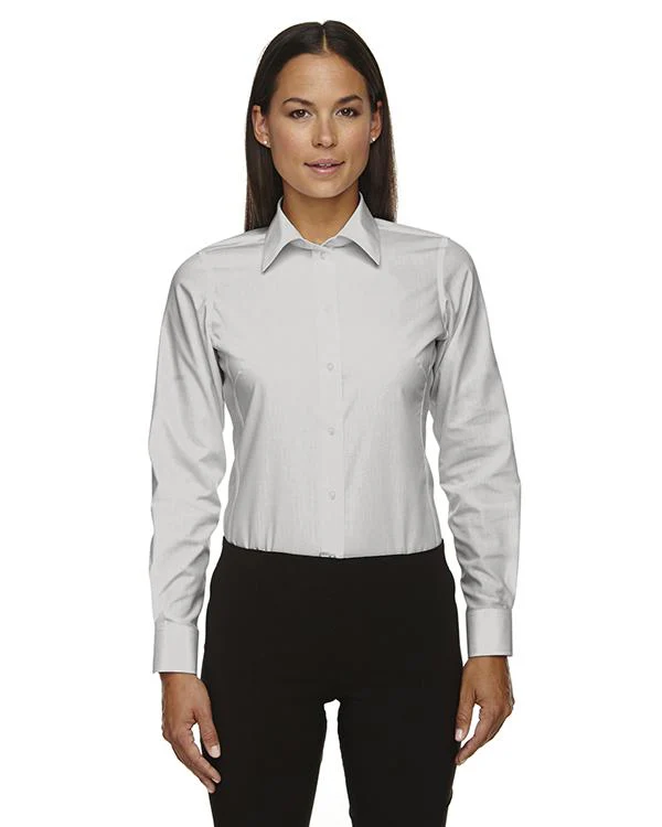 QCR Ladies' Solid Broadcloth Button Down Shirt - Image 2