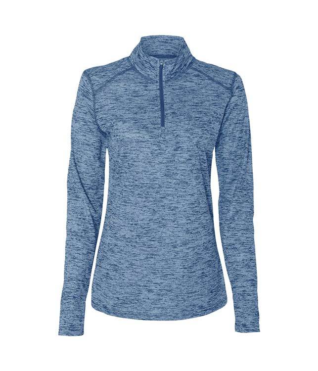 QCR Ladies' Tonal Blend Quarter-zip Pullover - Image 2