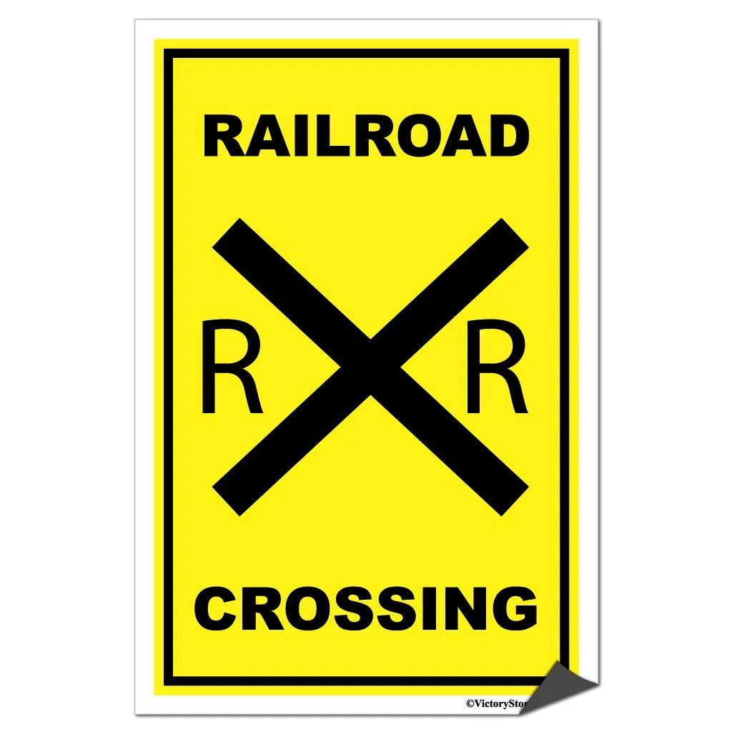 Railroad Crossing Sign or Sticker - Image 8