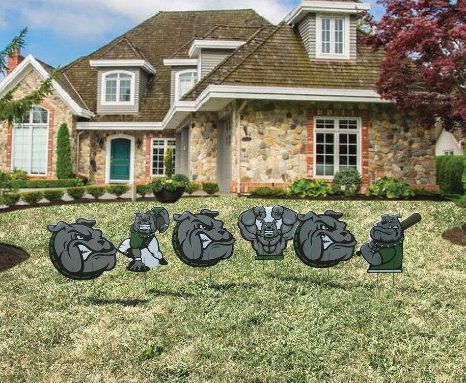 Small Bulldog Mascot Yard Sign Accessory Set - Image 8