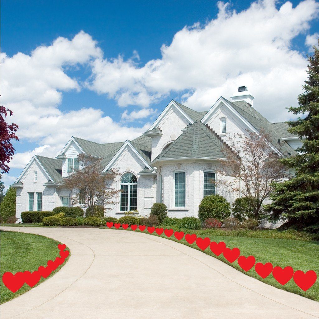 Red Hearts Valentine's Day Pathway Markers 24 piece set