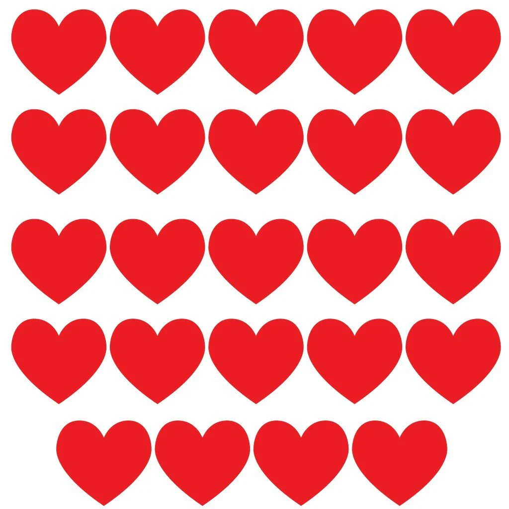 Red Hearts Valentine's Day Pathway Markers 24 piece set - Image 2