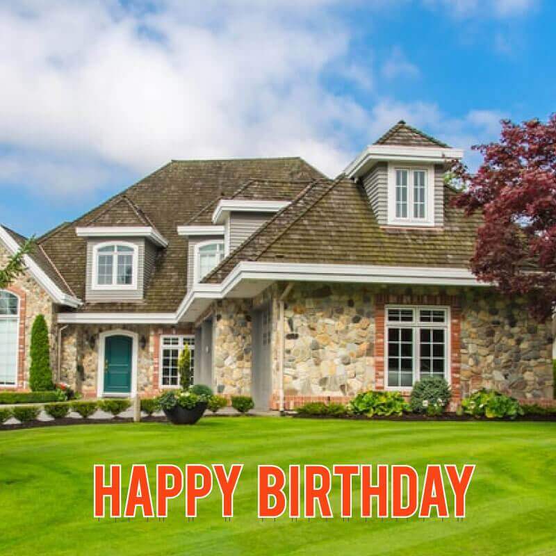 18" Bebas Solid Color Happy Birthday Yard Letters - 13 pc set - Image 4