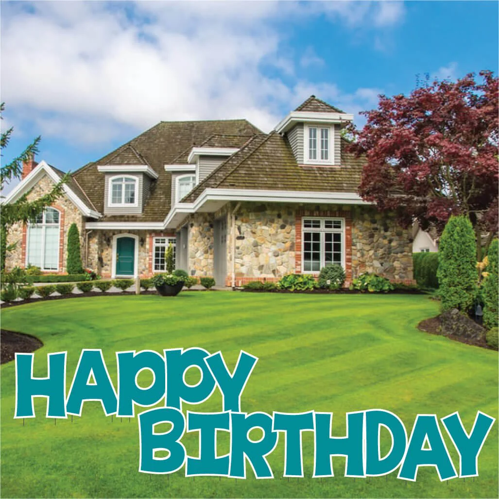 Solid Color 22.75" KG The Last Time Happy Birthday Yard Greeting 13 pc set - Image 12