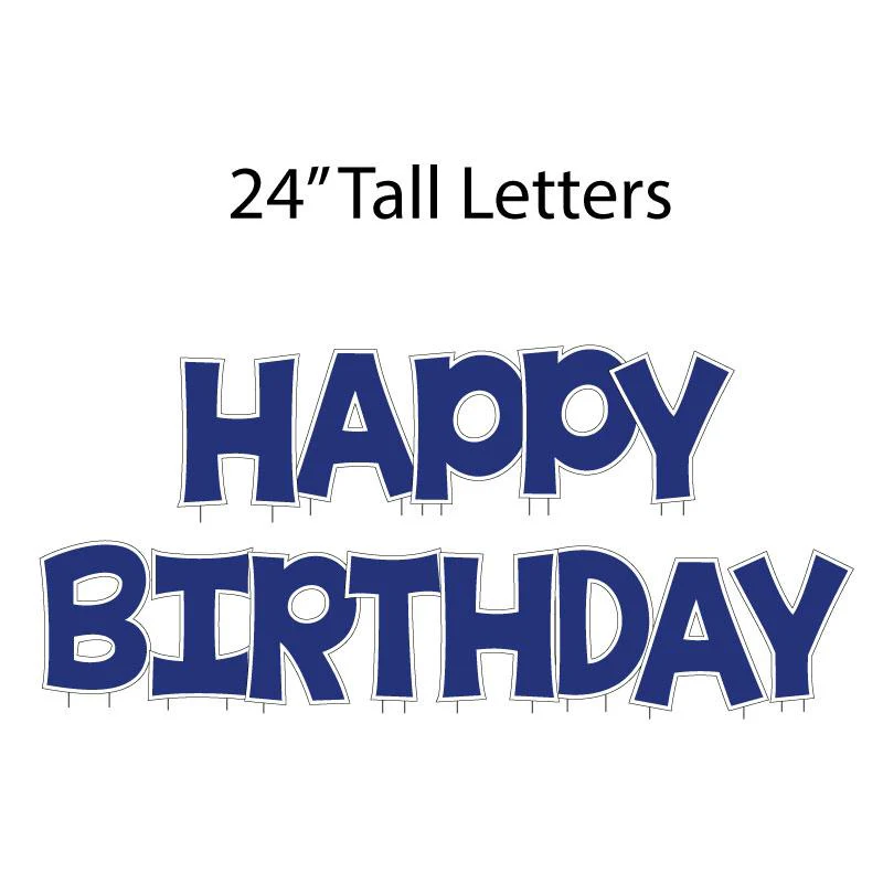 Solid Color 22.75" KG The Last Time Happy Birthday Yard Greeting 13 pc set - Image 3
