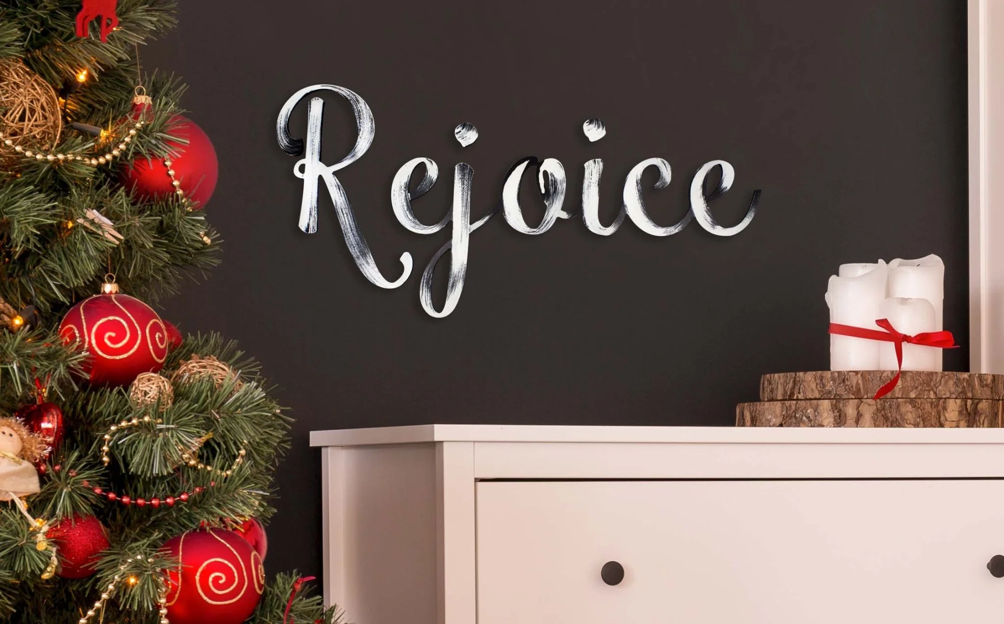 Script Rejoice Wall Word Sign - Image 2