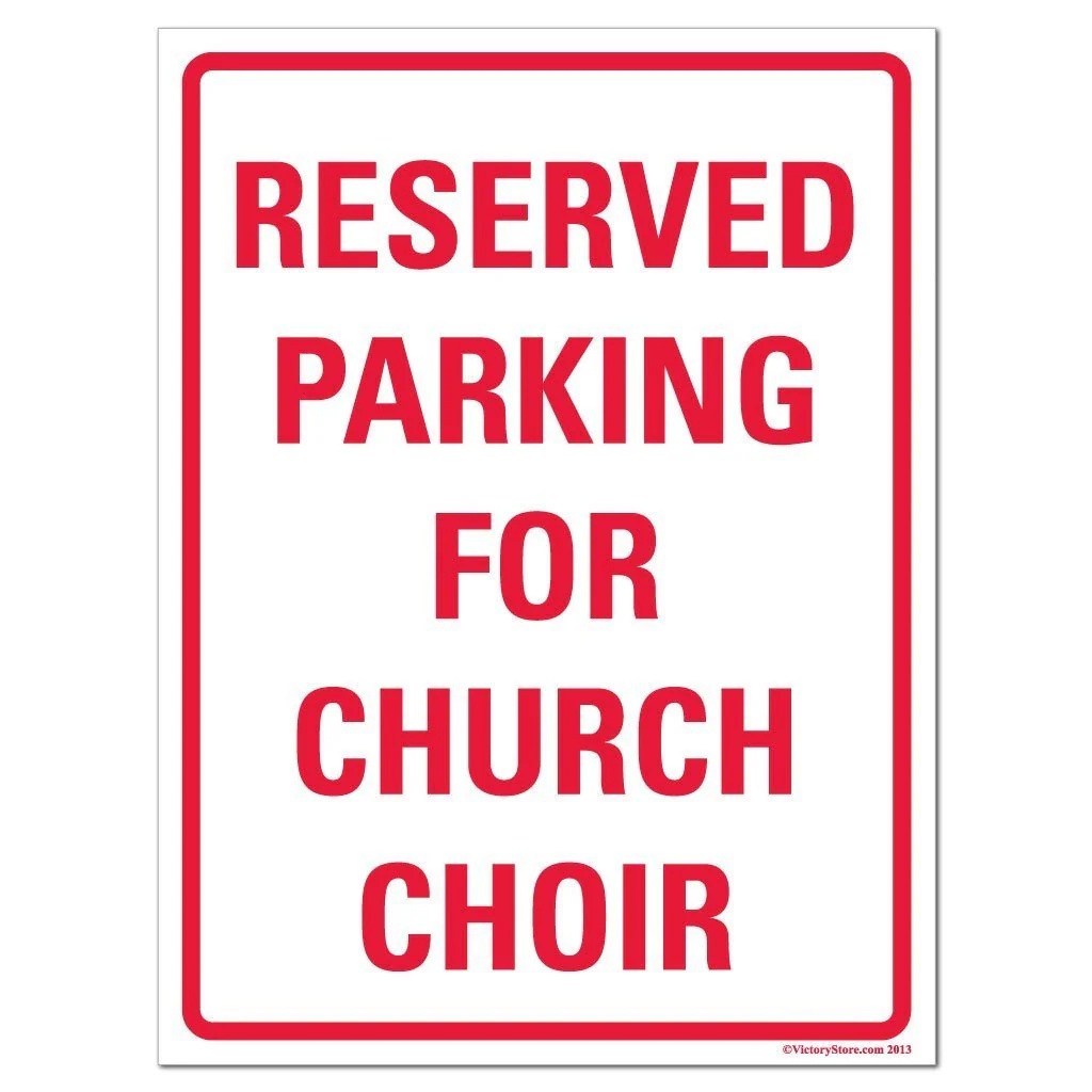Reserved Parking for Church Choir Sign or Sticker - Image 2
