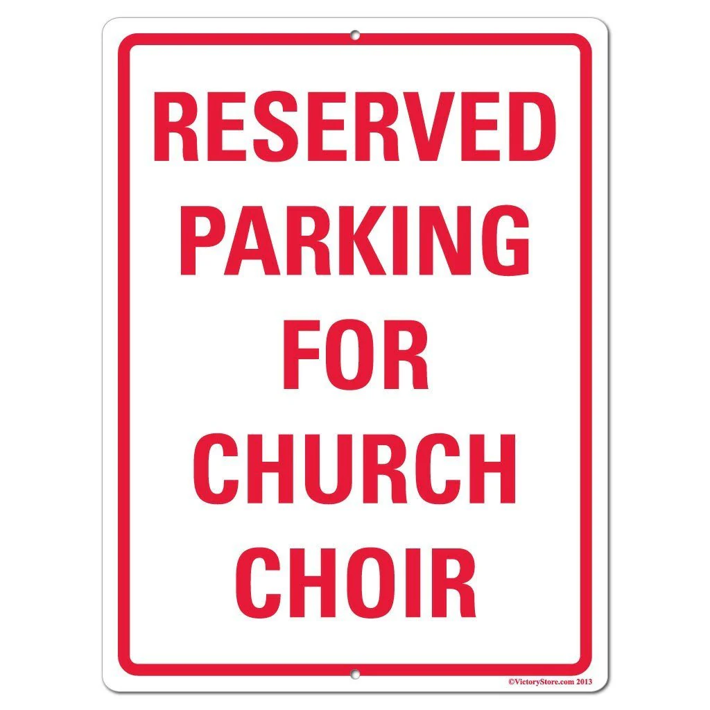 Reserved Parking for Church Choir Sign or Sticker - Image 4