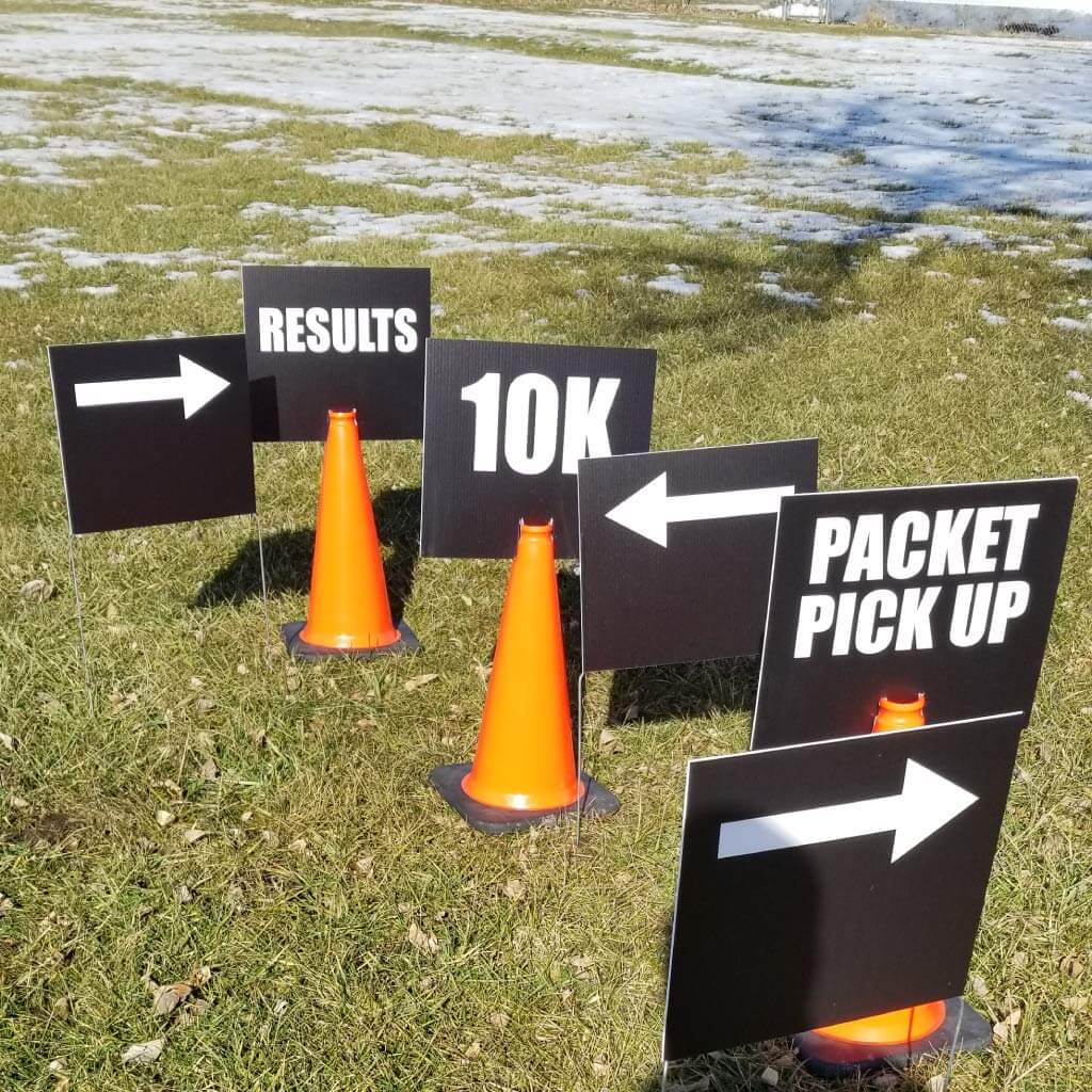 Road Race Directional Signs & Cones Set