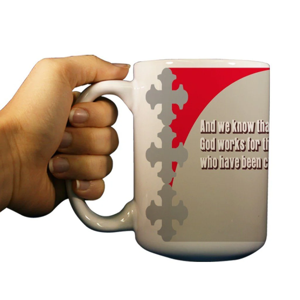 Romans 8:28 Religious 15oz Coffee Mug