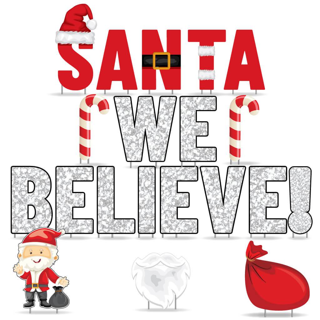 Santa We Believe! Christmas Yard Decorations - Image 2