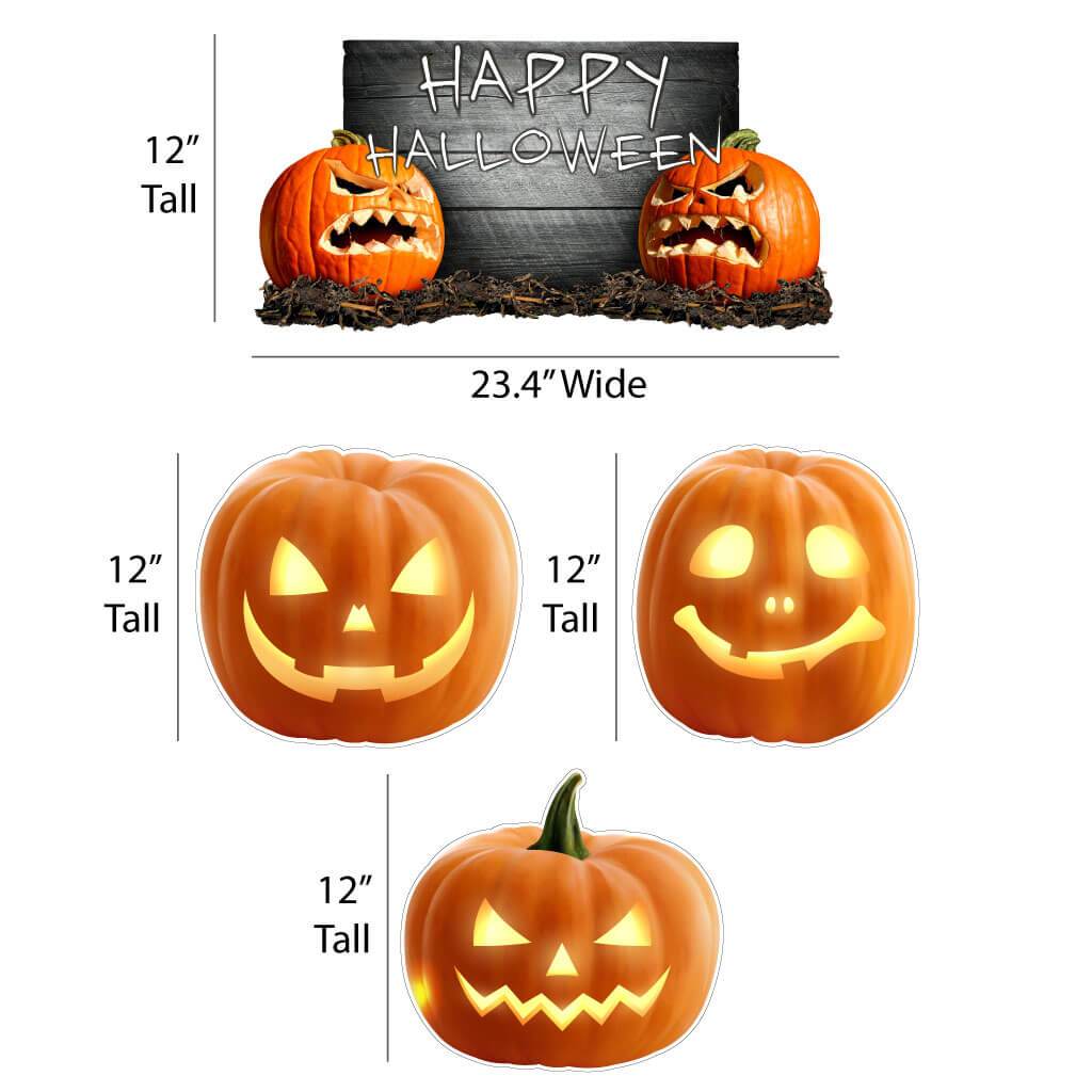 Scary Pumpkins Halloween Party Yard Decorations & 12 Can Cooler Set Package - Image 2