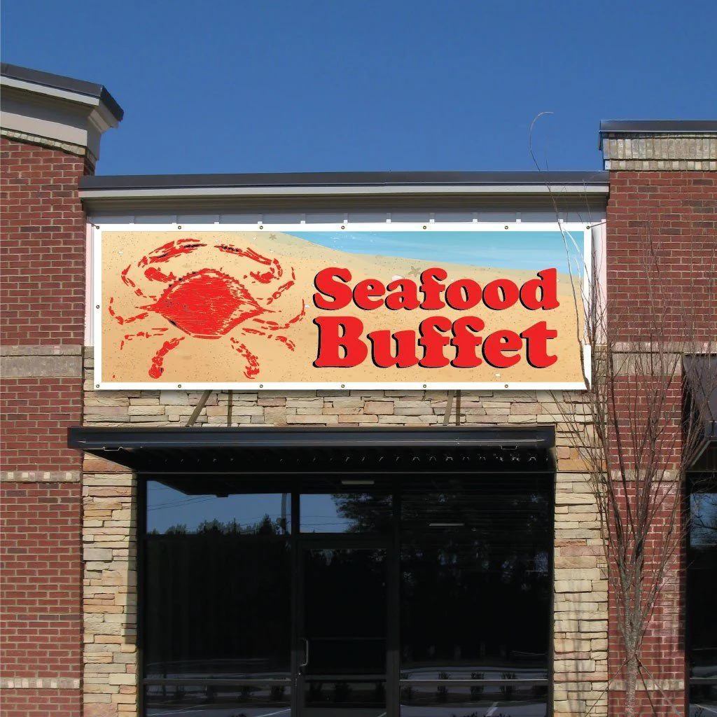 Seafood Buffet Vinyl Banner - Image 4