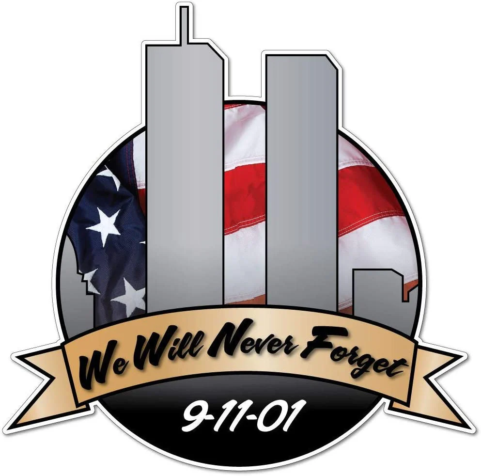 September 11th Yard Sign, We Will Never Forget Sign with 2 EZ Stakes - Image 3