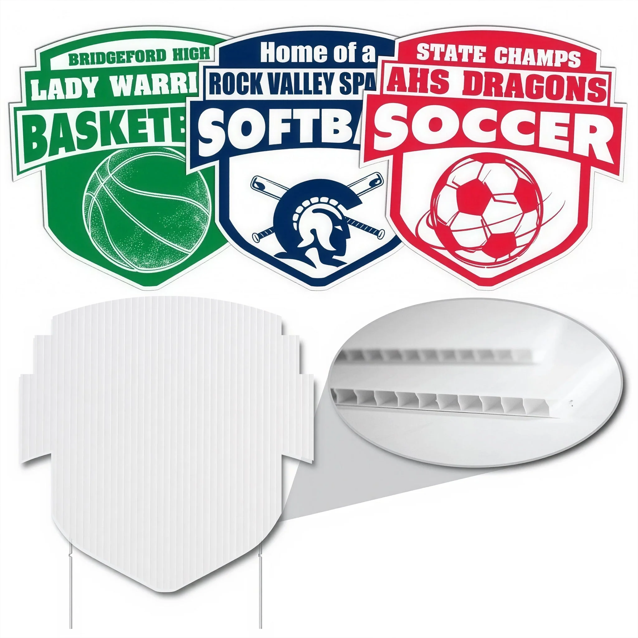 Custom 22x22" Shield with Banner Yard Sign - Image 3