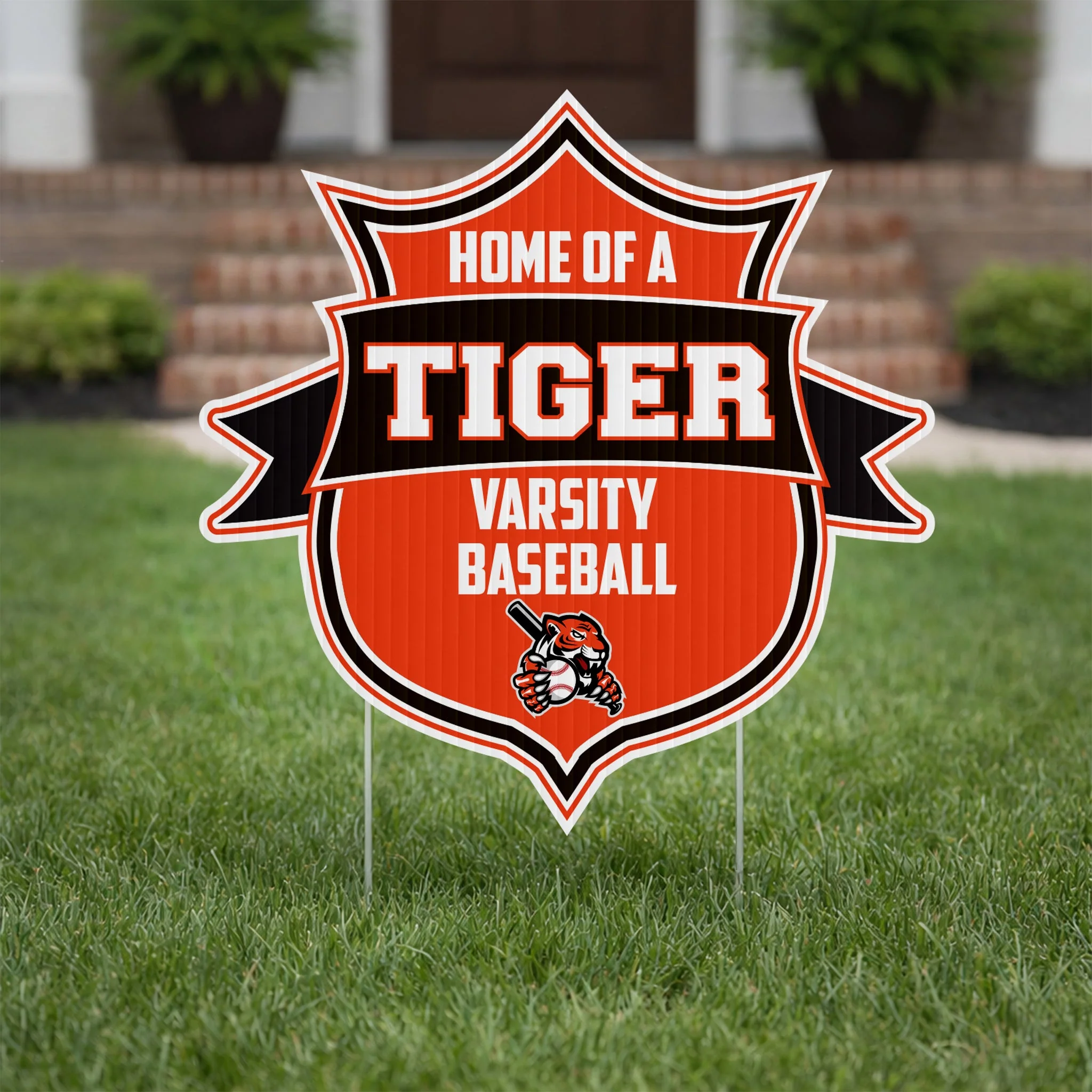 22" Shield with Ribbon Shaped Yard Sign - Image 3