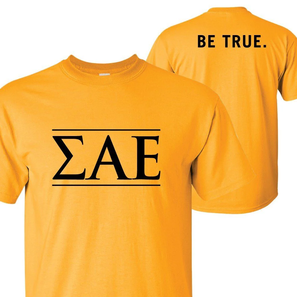 Sigma Alpha Epsilon Greek Letters & Be True T-Shirt - Image 2