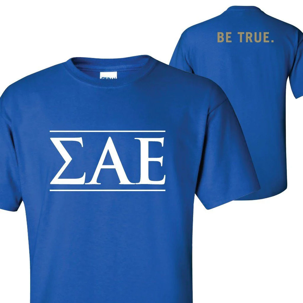 Sigma Alpha Epsilon Greek Letters & Be True T-Shirt - Image 3
