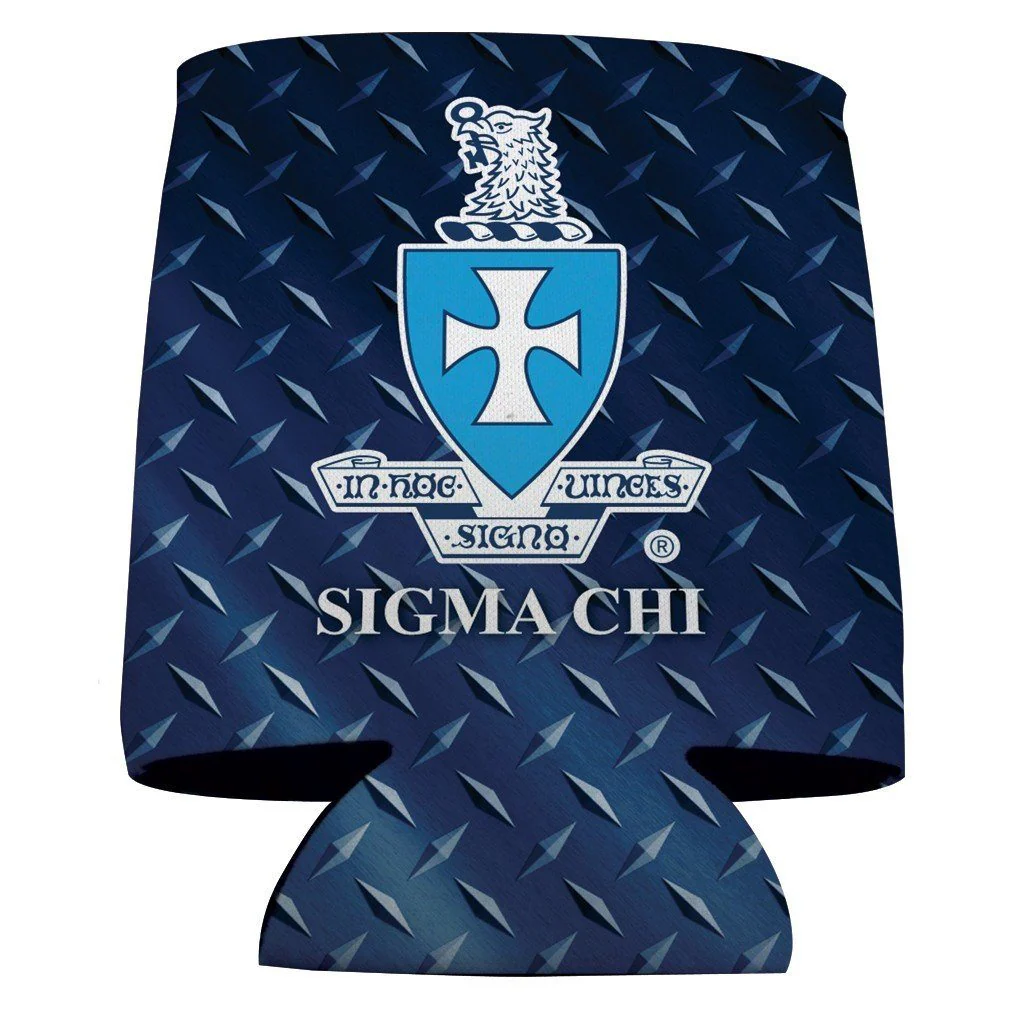 Sigma Chi Diamond Plate Can Cooler Set