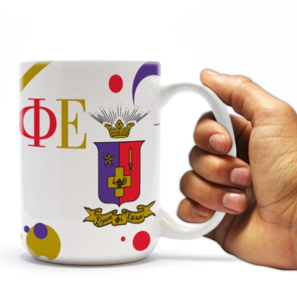 Sigma Phi Epsilon 15oz Crest and Bubble Coffee Mug
